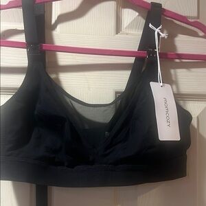 Black Scoop Neck Stretch Bra